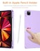 DTTO for iPad Pro 11 inch 4th3rd2nd1st Generation 2022202120202018 Case Smart Slim Trifold Stand Soft TPU Back Cover with Builtin Pencil Holder Also Fit iPad Air 54Purple Marble
