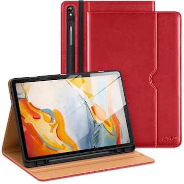 DTTO for Samsung Galaxy Tab S9 11 inch Case 2023 Release SMX710X716BX718U Premium Leather Business Folio Stand Cover with SPen Holder Auto SleepWake for Galaxy Tab S9 11 Tablet Red