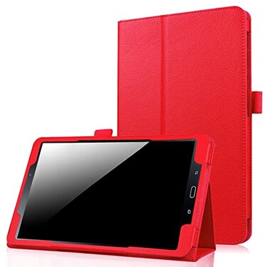 EKVINOR Case for Galaxy Tab A 101 2016 NO S Pen Version Premium PU Leather Folio Smart Stand Case Cover for Samsung Galaxy Tab A 101 Inch 2016 Tablet SMT580T585 No Pen Version Red