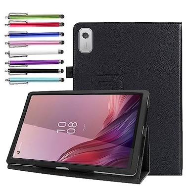 elitegadget Case for Nook 9 Lenovo Tablet 2024 Lenovo Tab M9 TB310FU Lightweight Folio Stand Cover PU Leather Case for Lenovo Tab M9 9 Inch Display 20242023 1 Random Stylus Black