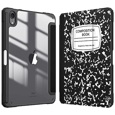 FINTIE Fintie Hybrid Slim Case for iPad Mini 7 A17 Pro 7th Generation 2024 iPad Mini 6 6th Gen 83 Inch Builtin Pencil Holder Shockproof Cover Clear Transparent Back Shell Composition B