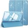 FINTIE Fintie Slim Case for iPad 9th 8th 7th Generation 202120202019 102 Inch Builtin Pencil Holder Glittering Sparkly Shockproof Cover with Shiny Clear Back Shell Auto WakeSleep Blue