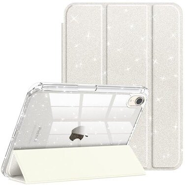 FINTIE Fintie Slim Case for iPad Mini 7 A17 Pro 7th Generation 2024 iPad Mini 6 6th Gen 83 Inch Builtin Pencil Holder Glittering Sparkly Shockproof Cover wShiny Clear Back Shell Starlight