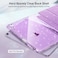 FINTIE Fintie Slim Case with Pencil Holder for iPad Air 11inch M4M3M2 202620252024 iPad Air 5th 2022 4th Generation 109 Inch Glittering Sparkly Cover with Shiny Clear Back Shell Purple