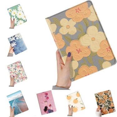 SOUYOYIHI Floral Case for iPad 9th Generation 8th 7th Gen 102 inch Case Flower Pattern Cute Slim Leather Folio Smart Cover with Pencil Holder Auto SleepWake Color E