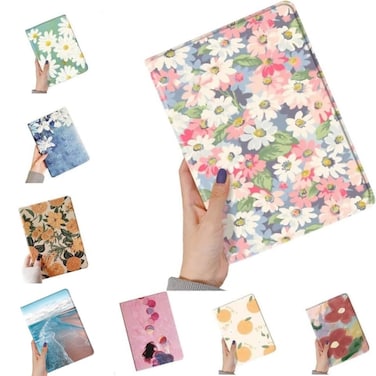SOUYOYIHI Floral Case for iPad A16 2025 11th Gen 11 iPad 10th Generation 2022 109 Case Flower Pattern Cute Slim Leather Folio Smart Cover with Pencil Holder Auto SleepWake Color D