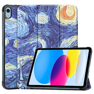 UUcovers for iPad A16 11th Generation Case 11 inch 2025 iPad 10th Generation Case 109 inch 2022 Stand Trifold Smart Cover with Auto WakeSleep PU Leather Shockproof Shell Starry Night Van Gogh