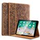 Gexmil Case for iPad mini 5th4th3rd2nd1st Generation 79 Inch 20192015201420132012 Genuine Leather Cover Anti SlipCowhide Folio Cover Auto SleepWake with Adjustable StandFloral Brown