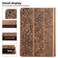 Gexmil Case for iPad mini 5th4th3rd2nd1st Generation 79 Inch 20192015201420132012 Genuine Leather Cover Anti SlipCowhide Folio Cover Auto SleepWake with Adjustable StandFloral Brown
