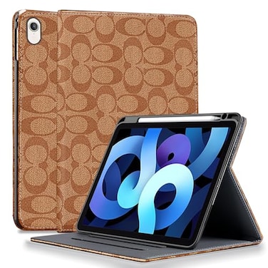 HYHCF Designer Compatible with iPad A16 11th Generation Case 11 Inch 2025iPad 10th Generation Case 109 Inch 2022Slim Stand PU Leatherwith Pencil Holder and Soft TPU BackAuto SleepWakeBrown
