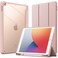 JETech Case for iPad 102Inch 9th8th7th Generation 202120202019 with Pencil Holder Clear Transparent Back Shell Slim Stand Shockproof Tablet Cover Auto WakeSleep Rose Gold