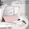 JETech Case for iPad 102Inch 9th8th7th Generation 202120202019 with Pencil Holder Clear Transparent Back Shell Slim Stand Shockproof Tablet Cover Auto WakeSleep Rose Gold