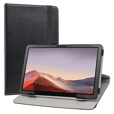JRTAL Case for TCL Tab Pro 5G TabMAX 104 360 Rotation Stand Premium PU Cover for 1036 TCL Tab Pro 5G TABMAX 104 Black