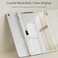KVTVOU Case for iPad Air 11 Inch 202620252024 M4M3M2 iPad Air 5th4th Gen 109 Inch 20222020 with Pencil Holder Hard Clear Back Shell Soft TPU Frame Cover Auto SleepWake Cream White