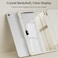 KVTVOU Case for iPad Air 11 Inch 202620252024 M4M3M2 iPad Air 5th4th Gen 109 Inch 20222020 with Pencil Holder Hard Clear Back Shell Soft TPU Frame Cover Auto SleepWake Cream White