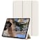 KVTVOU for iPad A16 11th10th Generation Case 11109 Inch 20252022 Without Pencil Holder Slim Trifold Stand Smart Cover Soft TPU Back Auto WakeSleep Support Touch ID Cream White