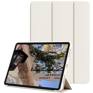 KVTVOU for iPad A16 11th10th Generation Case 11109 Inch 20252022 Without Pencil Holder Slim Trifold Stand Smart Cover Soft TPU Back Auto WakeSleep Support Touch ID Cream White