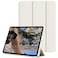 KVTVOU for iPad A16 11th10th Generation Case 11109 Inch 20252022 Without Pencil Holder Slim Trifold Stand Smart Cover Soft TPU Back Auto WakeSleep Support Touch ID Cream White