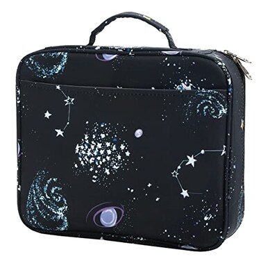 Lbxgap MultiFunctional Zipper Pencil ipad case with Handle and Zippered Pocket Carrying Protective Bag with Bookmark and Book Fixing Straps for Travel Office