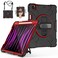 Miesherk Case for iPad Pro 129 Inch 6th5th4th Generation Military Grade Heavy Duty Shockproof iPad Pro 129 Case Rotating Stand Pencil Holder HandShoulder Strap RedBlack