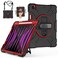 Miesherk Case for iPad Pro 129 Inch 6th5th4th Generation Military Grade Heavy Duty Shockproof iPad Pro 129 Case Rotating Stand Pencil Holder HandShoulder Strap RedBlack