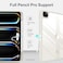 MYGROO Mygroo for iPad Pro 11 inch case M4M5 20242025Case for iPad Pro 11 with Pencil HolderModel NoA2837A3006 Slim Smart Cover with Clear Back Shell for 2024 iPad Pro11 Inch M4Creamy White