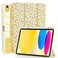 OKP Case for iPad 11th Generation 11inch A16 2025 for 109 iPad 10th Gen 2022 Slim Lightweight i Pad 1110 th Gen Cover with Trifold Stand Auto WakeSleep Clear PC Back Shell Yellow Flowers