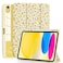 OKP Case for iPad 11th Generation 11inch A16 2025 for 109 iPad 10th Gen 2022 Slim Lightweight i Pad 1110 th Gen Cover with Trifold Stand Auto WakeSleep Clear PC Back Shell Yellow Flowers