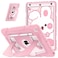 OKP Case for iPad 9th 8th 7th Generation 102 Inch 202120202019 Shockproof Rugged Heavy Duty i Pad 9 8 7 th Gen Protective 102 Cover with Pencil HolderKickstand PinkLight Pink