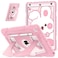 OKP Case for iPad 9th 8th 7th Generation 102 Inch 202120202019 Shockproof Rugged Heavy Duty i Pad 9 8 7 th Gen Protective 102 Cover with Pencil HolderKickstand PinkLight Pink
