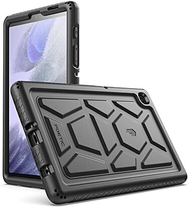 Poetic Turtleskin Heavy Duty Case Designed for Galaxy Tab A7 Lite 87 Inch SMT220T225T227 Rugged Shockproof Drop Protection Kids Friendly Protective Silicone Cover Case Black