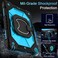 Scnioy Case for iPad 9th Generation iPad Case 9th 8th 7th Generation iPad 102 Inch iPad 9th Gen Cover with Screen Protector Pen Holder TabletCases 360 Rotating Stand Black Blue