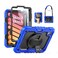 SEYMAC Case for iPad mini 7th Generation A17 Pro 2024 Mini 6th Generation 83 Inch FullBody Shockproof Protective Case with Screen Protector 360 Rotating Stand HandShoulder Strap Blue