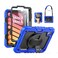 SEYMAC Case for iPad mini 7th Generation A17 Pro 2024 Mini 6th Generation 83 Inch FullBody Shockproof Protective Case with Screen Protector 360 Rotating Stand HandShoulder Strap Blue