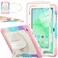 SEYMAC stock Case for Samsung Galaxy Tab A11 PlusA9 Plus 11 FullBody Drop Protection Case with Screen Protector Pencil Holder 360 Rotating Hand Strap Stand YellowishPink
