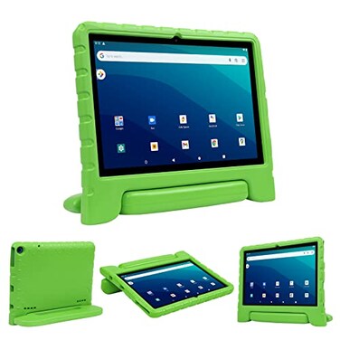 SIMPLEWAY Kids Case for Onn 101 Tablet Case 2022 Gen 3 Model100071485 EVA Shockproof Lightweight Handle Stand Cover for Onn Tablet Case Green