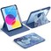 Soke 360 Rotating Case for iPad A16 11 2025 iPad 10th Gen 109 2022 Rugged Protective Cover with Builtin Pencil Holder Auto SleepWake Clear Back Ocean Marble
