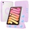SPARIN Case for iPad mini 7 A17 Pro 2024iPad Mini 6 2021 83 Inch Detachable Magnetic Cover PortraitLandscape Stand with Pencil Holder Support Auto WakeSleep Purple