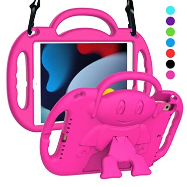 Suplik SUPLIK Kids Case for iPad 9th8th7th Generation 102 inch 202120202019 iPad 102 Kidproof Case with Shoulder Strap Handle Stand for Apple iPad 7th8th9th Gen Pink