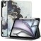 Supveco Case for iPad Air 11 Inch M4 2026M3 2025M2 2024iPad Air 5th4th Generation 109 Inch 20222020 with Pencil HolderAuto WakeSleepPremium Folio Stand Soft TPU Back CoverGrey Marble