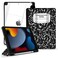 TopPerfekt Hybrid Slim Case for iPad 9th 8th 7th Generation 20212020 2019 102 Inch Shockproof Cover with Clear Transparent Back Shell Pencil Holder Auto SleepWake Composition Book