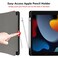 TopPerfekt Hybrid Slim Case for iPad 9th 8th 7th Generation 20212020 2019 102 Inch Shockproof Cover with Clear Transparent Back Shell Pencil Holder Auto SleepWake Composition Book