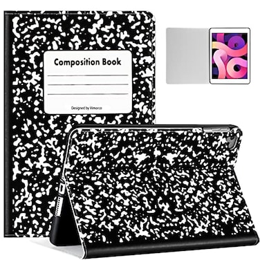 Uppuppy Case for iPad Air 21st Generation for iPad 5th20176th2018Pro 97 inch Composition Notebook Cute Kawaii Book Partten Folio a1474 a1475 a1566 a1673 Cover Unique Cases for Women Teens