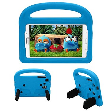 UUcovers Kids Case for Samsung Galaxy Tab A 70 SMT280 Tab 4 70 SMT230 EVA Foam Shockproof Cover with Stand Handle Blue