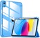 VIKESI Case for iPad A16 11inch 2025 and iPad 10th Generation 109 Inch 2022 Clear Back and TPU Shockproof Frame Cover Builtin Pencil Holder Support Auto SleepWake Azure