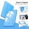 VIKESI Case for iPad A16 11inch 2025 and iPad 10th Generation 109 Inch 2022 Clear Back and TPU Shockproof Frame Cover Builtin Pencil Holder Support Auto SleepWake Azure