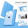 VIKESI for iPad 6th 5th Generation 97 inch Case 20182017 iPad Air 2 1 20142013 Case Clear Back Smart Cover Builtin Pencil Holder Auto SleepWake Azure