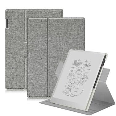 Yiernuo Case Compatible with Remarkable Paper Pro 118 Paper Tablet 2024 Released 360 Degree Rotating Stand Cover with Pen HolderGrey