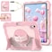 ZoneFoker for iPad A16 11th Generation 2025 10th Gen Case 2022 for 11 Inch 109 Inch iPad Case Heavy Duty Cover Shockproof with Pencil Holder 360 Rotate Strap Stand Pink
