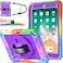 BMOUO Case for iPad 6th5th Generation Case 97 inch 20182017 360Rotating Stand HandShoulder Strap Shockproof iPad 97 Case for iPad Air 2 Purple